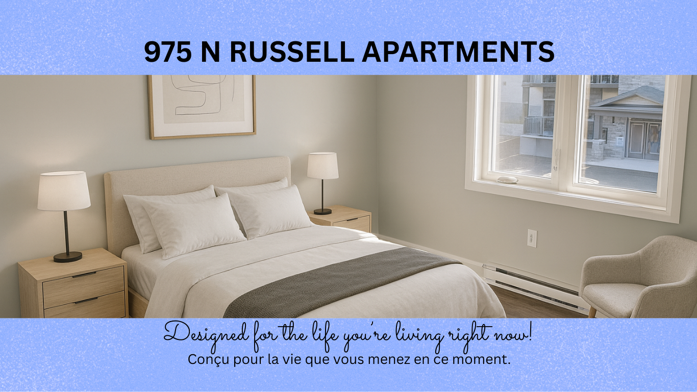 975 N Russell Road – bright, open-concept 1 & 2 bedroom apartments in Russell, ON